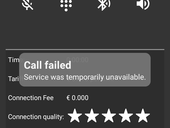 call failed and service unavailable